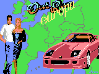 Out Run title screen for Commodore 64